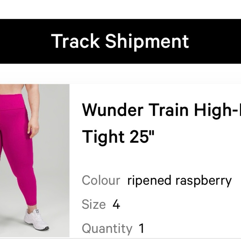 lululemon wunder train size 4 wild raspberry